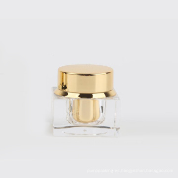 5G Nuevo diseño Gold Luxury Luxury in Stock Recipe de plástico Jarra de crema acrílica para envases de cuidado de la piel